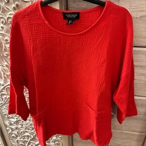 Women's Red Coral Top